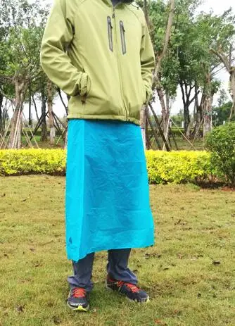 Непромокаемые мужские и женские брюки для велоспорта, походные непромокаемые брюки, Ультралегкая Водонепроницаемая юбка от дождя - Цвет: Blue