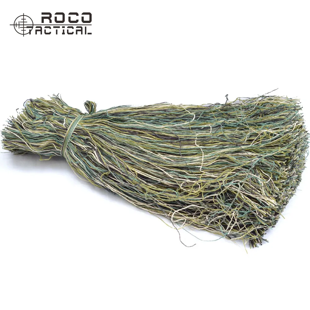 

ROCOTACTICAL Synthetic Ghillie Thread Burlap Yarns For Ghillie Suit Ghillie Paintball Camouflage Kit Synthetic Thread 1Bag/Lot