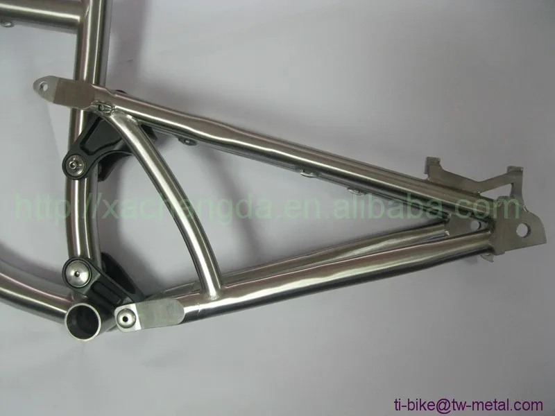Clearance Titanium Suspension Bike Frame with Taper Head Tube Custom Titanium Suspension Frame with Post Mouth Brake China Titanium Frame 7 Clearance Titanium Suspension Bike Frame with Taper Head Tube Custom Titanium Suspension Frame with Post Mouth Brake China Titanium Frame 7