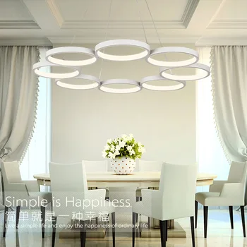 

Free Shipping Wholesale Modern Design 4 Rings Acrylic Led ceiling Light Chandelier Lustre ceiling Lamps For Living Room