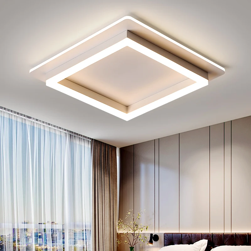  Modern LED Chandelier lights For Living Room bedroom Black White Lamp With Remote Control Bedroom N - 33030821093