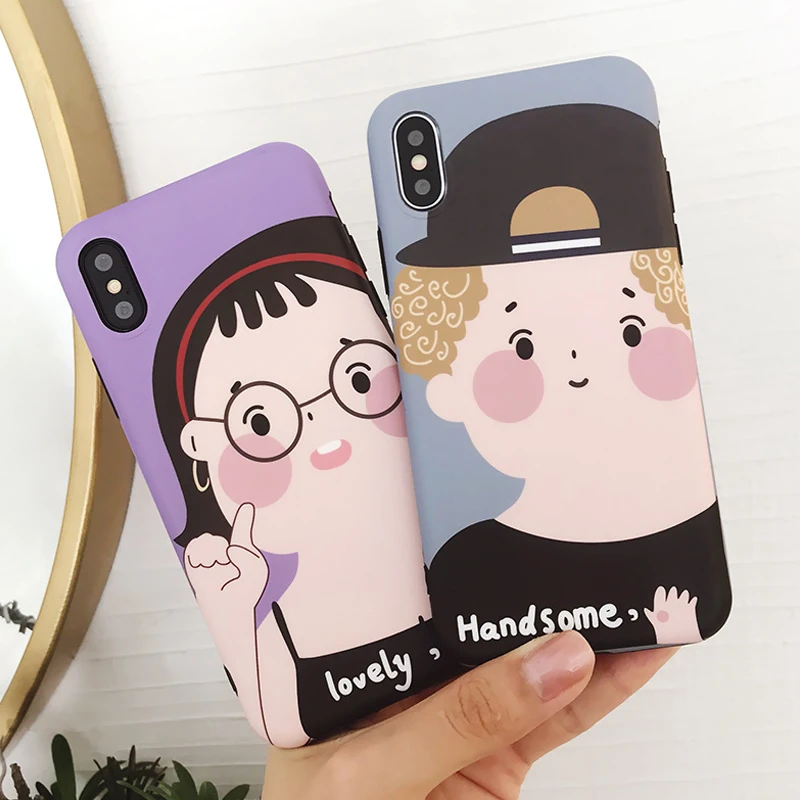 Чехол для телефона JAMULAR влюбленных девочек и мальчиков iPhone X 10 Модный мягкий чехол