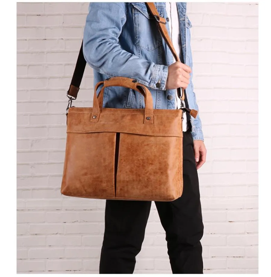 Joyir из натуральной кожи для мужчин Портфели Бизнес сумки ноутбука сумки на плечо сумка большой вместимости Мужчин's портфели повседневное