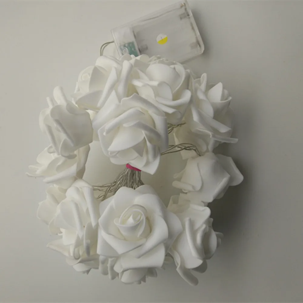 2m 20leds warm white roses string lights real shots