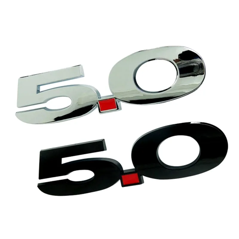 

Cool 3D Auto Sticker -5.0 Mark Badge- Die Cut Sticker for Ford Fiesta Focus Escort Mondeo Exploror Mustang Edge 14cm*4cm