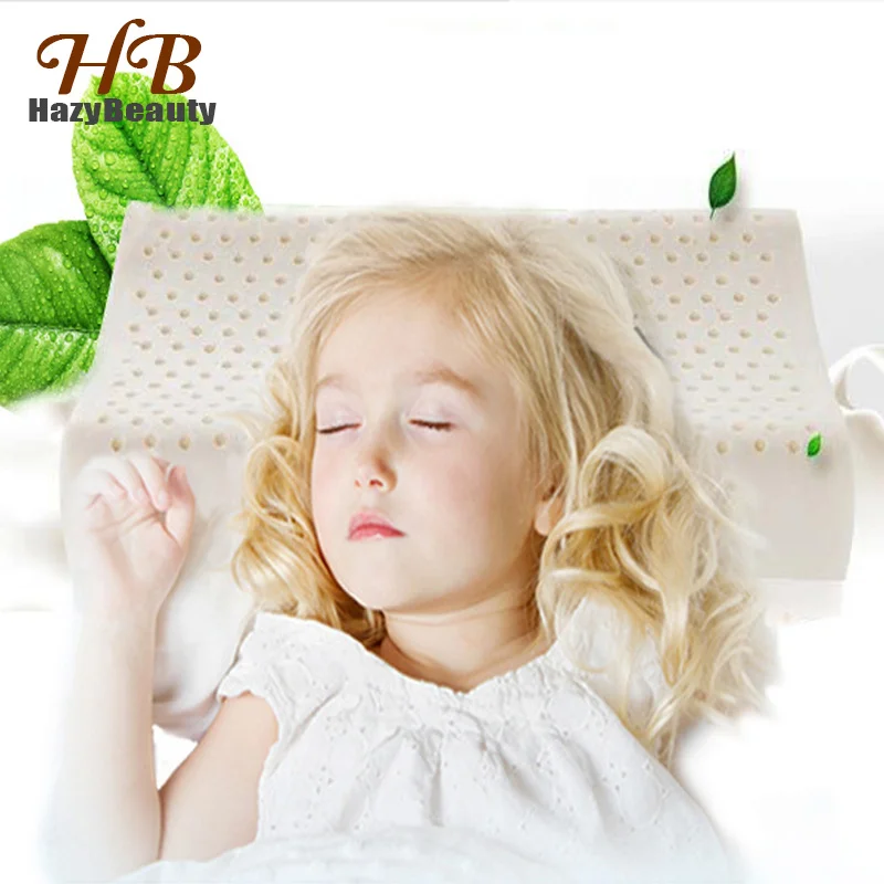 Детская ортопедическая подушка из натурального латекса в форме волны, латексная подушка для шеи с эффектом памяти, забота о здоровье, спальная Подушка для детей