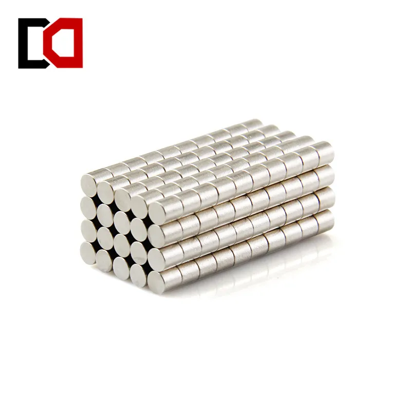 100ps cylinder 3x3mm N50 rare earth permanent industrial strong neodymium magnet NdFeB magnets nickle wholesale  