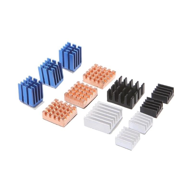 

12 Pcs/bag Heat Sink Aluminum Copper Radiator Cooler Kit For Raspberry Pi 2 / 3