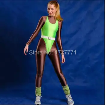 

(OL107)Shiny Lycra Spandex Opaque Tights Unisex original Fetish Zentai Bodysuit