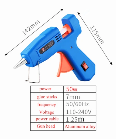 40 Вт~ 120 Вт термоклеевой пистолет 7 мм 11 мм Клей-карандаш промышленный мини высокотемпературный инструмент для ремонта термоклея Glueguns - Цвет: 50W