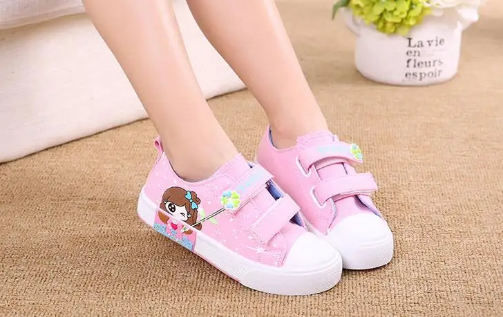 2017 Весенняя детская парусиновая обувь для мальчиков и девочек низкая отдыха