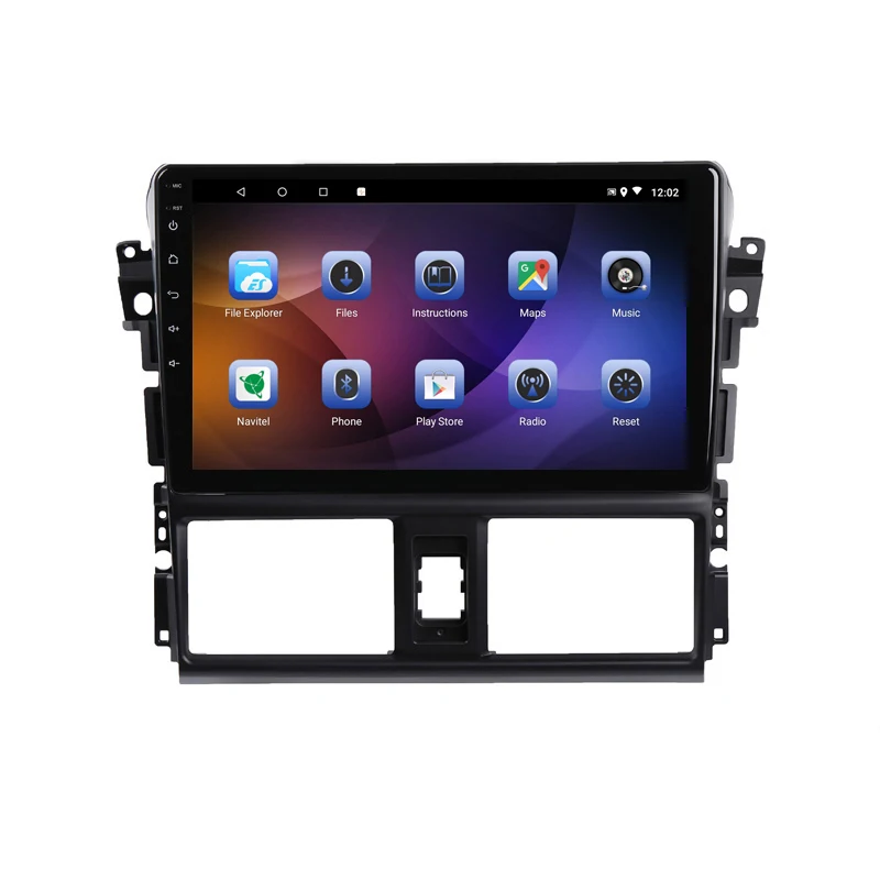 1" 4G ram 2.5D ips Android 9,1 автомобильный DVD мультимедийный плеер gps для Toyota Vios Yaris аудио Радио Навигация