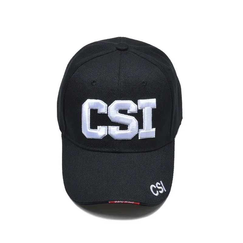 Новинка, Бейсболка унисекс, 3D вышивка, Csi, буквы, Gorras Para Hombre, Bone Snapback, Мужская кепка, регулируемая армейская Кепка