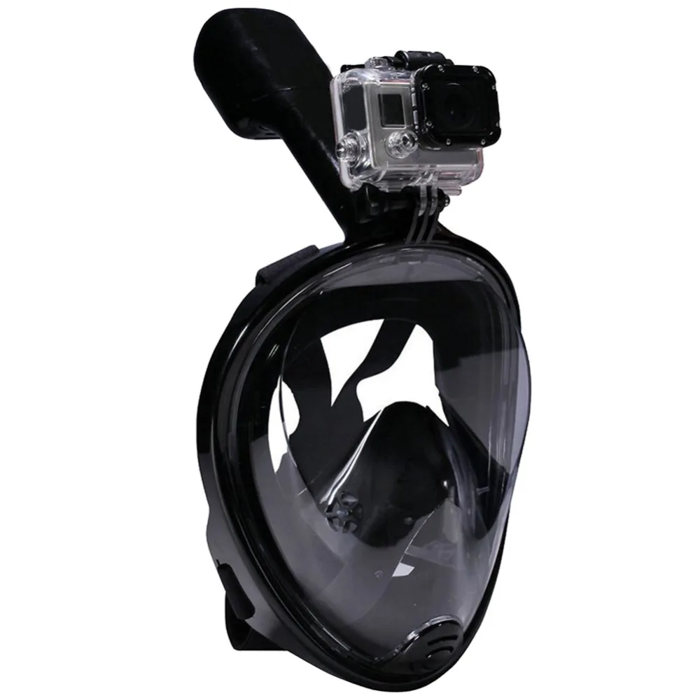 Full Face Maks для плавания дайвинга Сноркелинга полная маска для лица поверхность маска для подводного плавания 180 градусов версия для Gopro L/XL