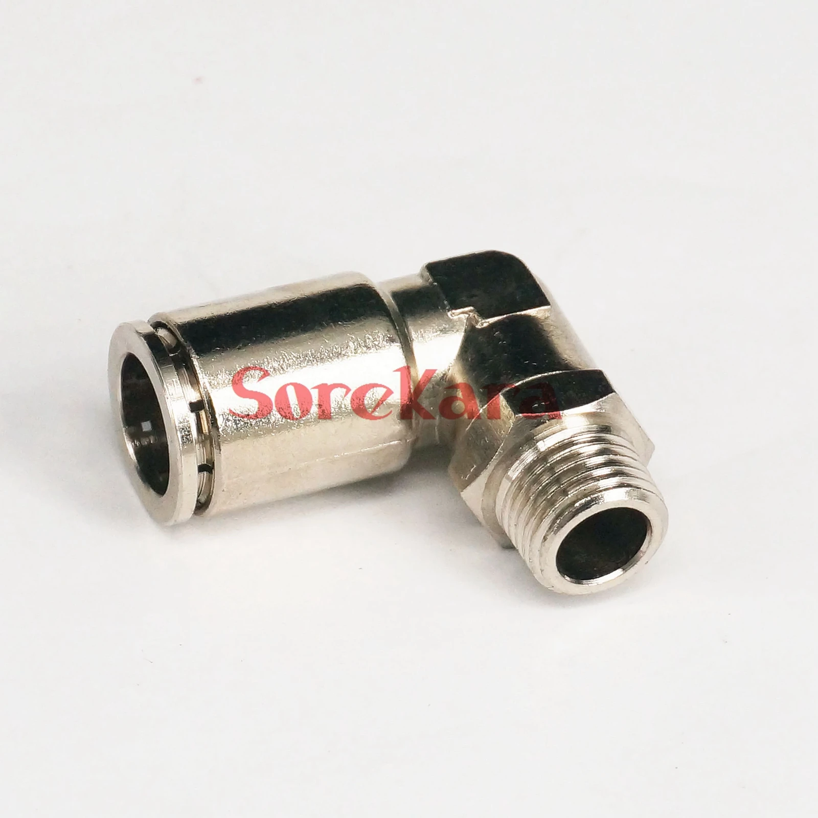 

Pneumatic Nickel Brass ELbow Push In Connector Union Quick Release Air Fitting Plumbing 1/4" BSP Male to Fit Tube O/D 12mm