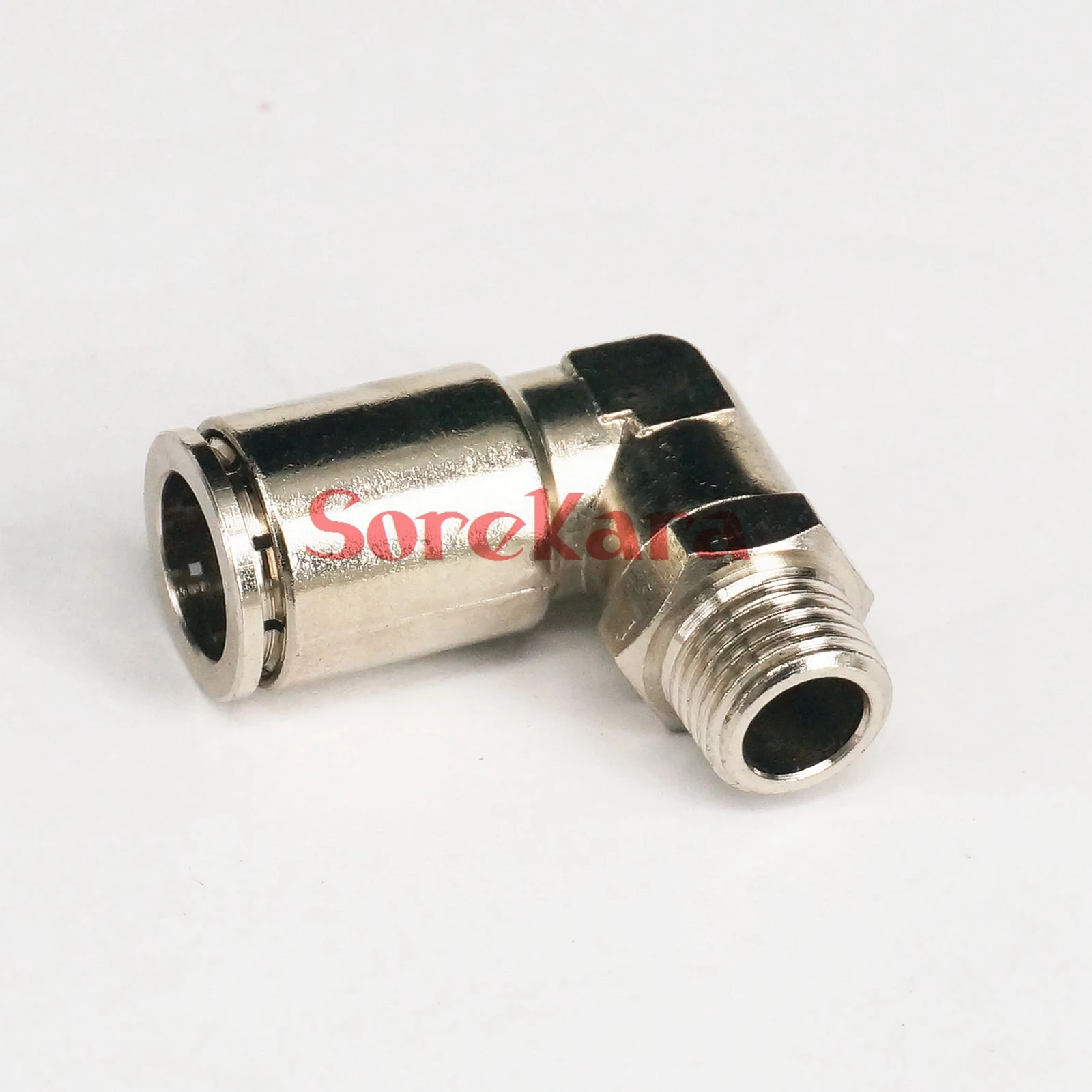 Pneumatic Nickel Brass ELbow Push In Connector Union Quick Release Air