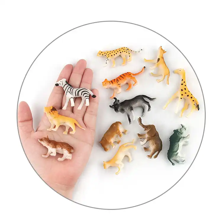 small plastic zoo animals
