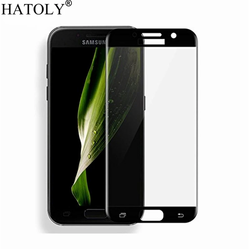 2PCS Tempered Glass For Samsung Galaxy A3 2017 Screen Protector a320f Full Cover for 3D Curved Edge Film | Мобильные телефоны и