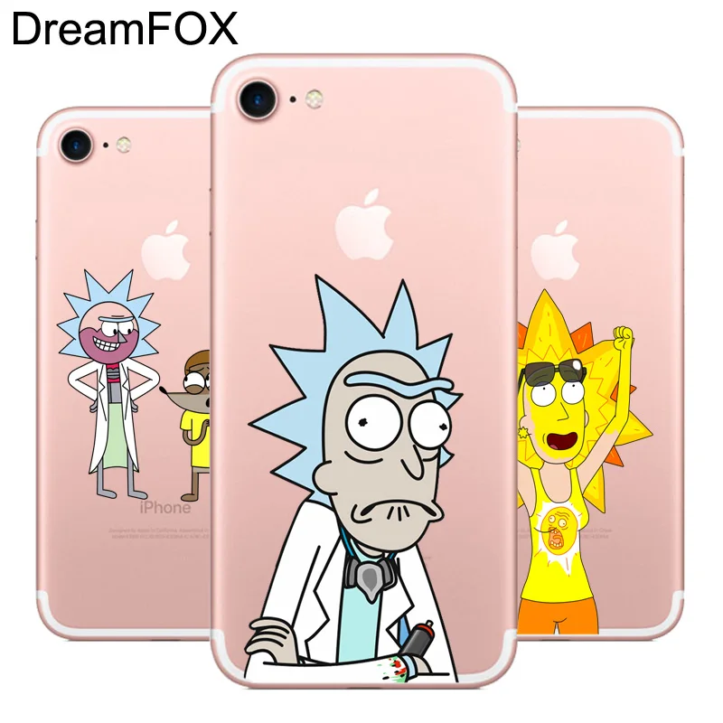Goede DREAMFOX L544 Rick En Morty Zachte TPU Silicone Case Cover Voor Apple iPhone XR XS Max 8X7 6 6 s Plus 5 5 s SE 5C 4 4 s