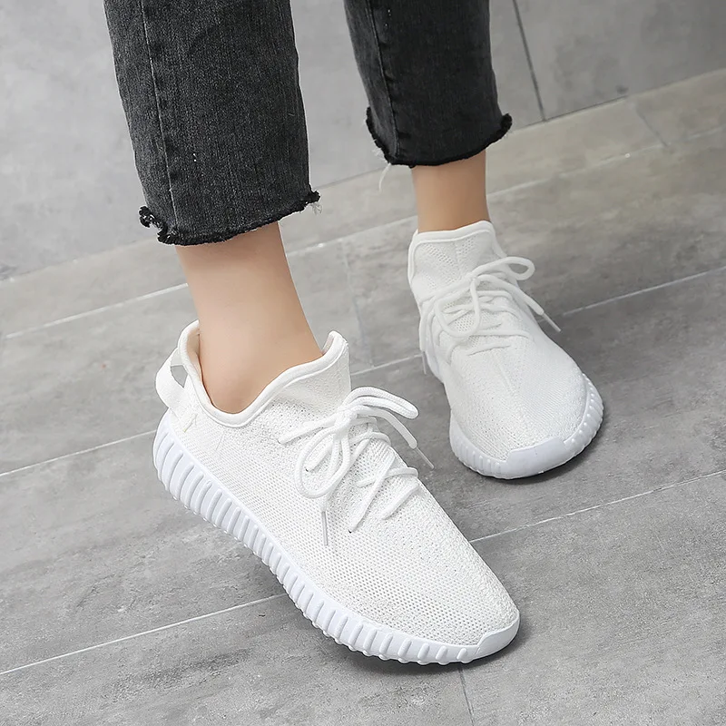 

White Sneakers Fashion Women 2019 Casual Breathable Shoes Women Platform Chunky Sneakers Vulcanized Shoes Female