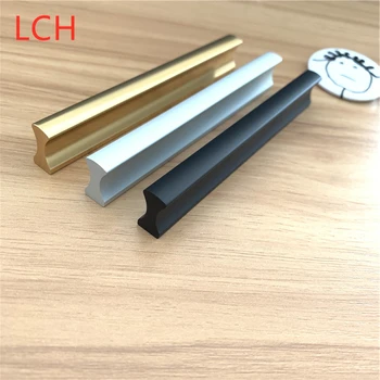 

LCH Gold Black Color Aluminium Alloy Flush Pull Drawer Handle Cabinet Handle Drawer Pull Door Knobs 32 64 96 128 256mm