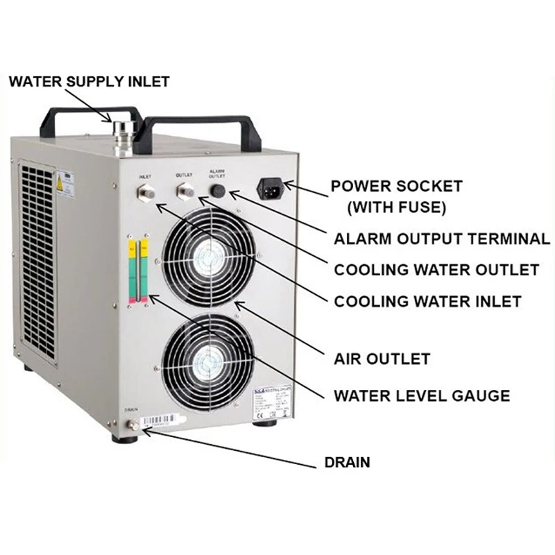 Cw5000 охладитель воды 110 вольт cw 5000 охладитель промышленной системы водяного охлаждения для co2 лазерной машины