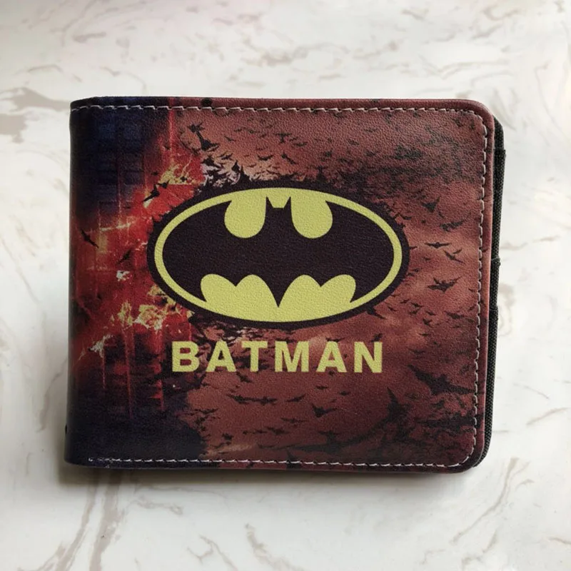 Анимационный дизайн кошелек с супергероями carteira мультфильм аниме Капитан Америка Супермен Дэдпул человек паук кошельки с эмблемой Бэтмена Мстители кошелек - Цвет: 18
