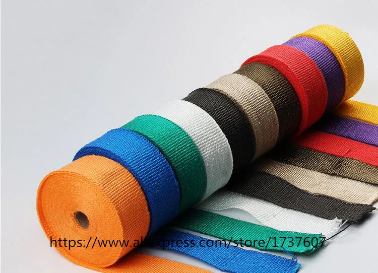 

New 5M Motorcycles Exhaust Header Pipe Wrap Heat Manifold Insulation Cloth Roll With 7 color optional motorcycle protective