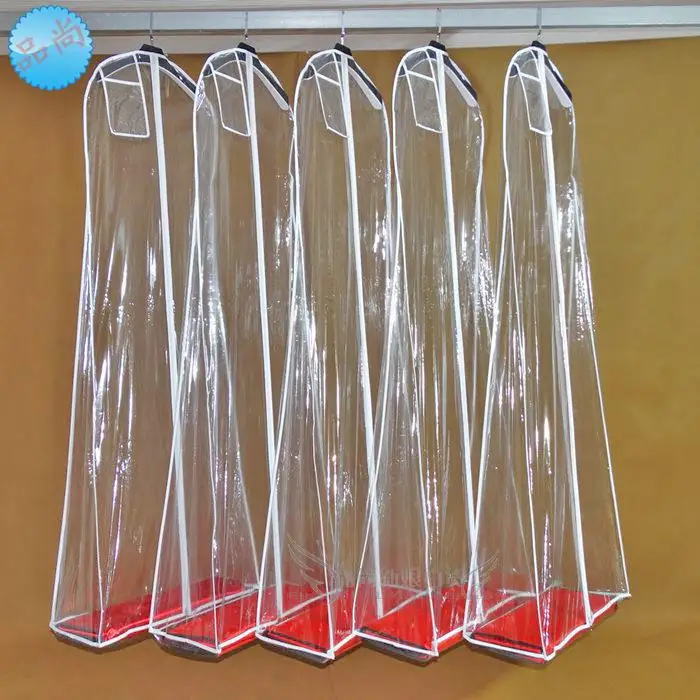 

Wholesale Transparent Wedding Dress Dust Cover Wedding dress bag / clothes cover / dust cover / Waterproof PVC Garment Bag