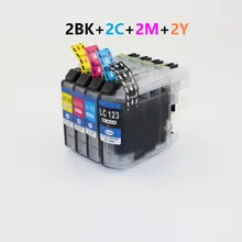 XIMO 2 SETS OF 4 LC123 Compatible Ink Cartridge For MFC J4610DW J470DW J4920D etc.