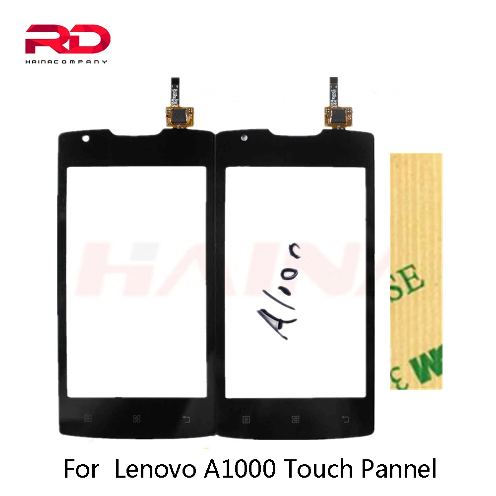 white/balck color New Touchscreen For Lenovo A1000 Touch Screen Digitizer Front Glass Panel Replacement +3m sticker | Мобильные