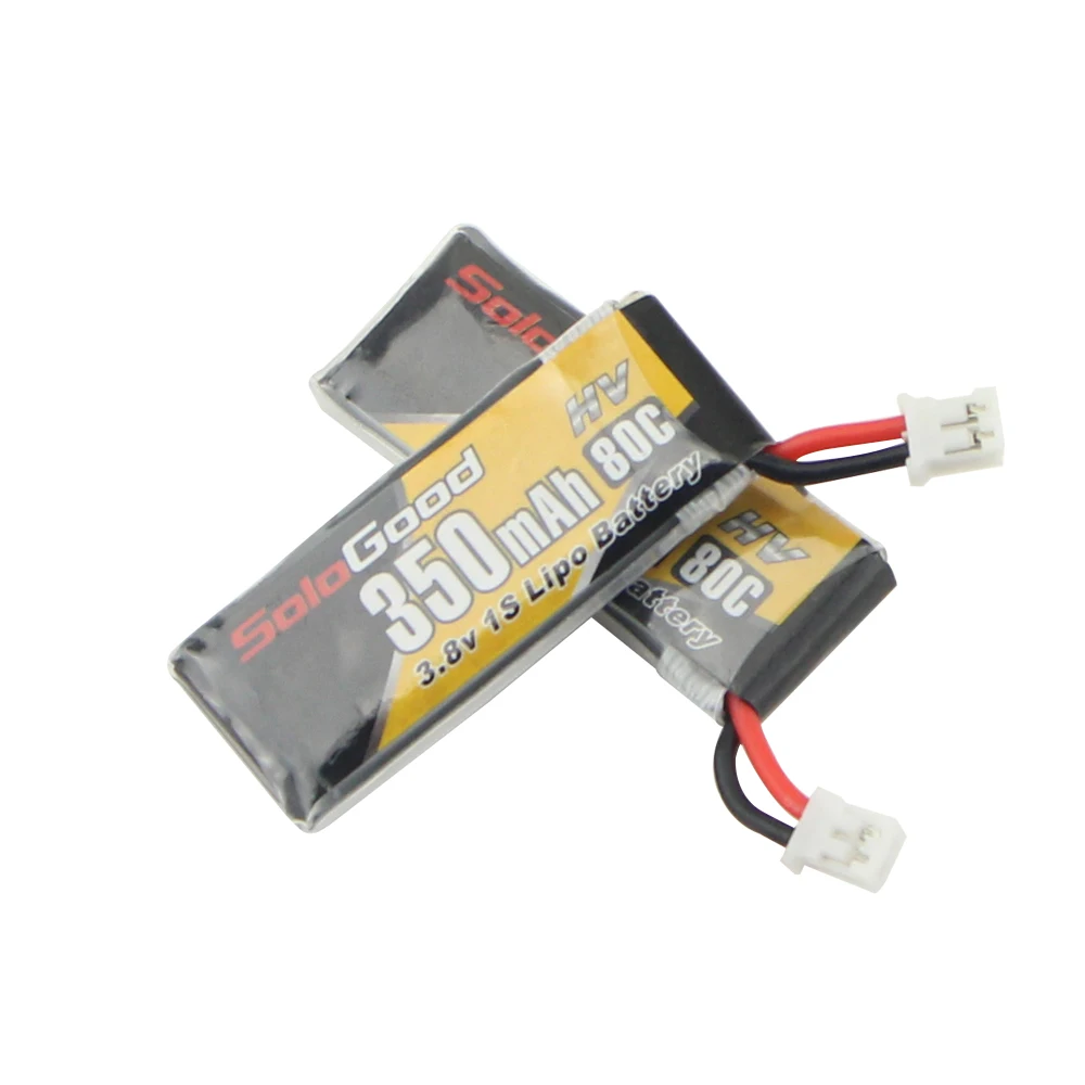 5 шт. SoloGood Lipo батареи 1S 3,8 V 350mAh 80C перезаряжаемые батареи с PH2.0 разъем для внутреннего гоночного дрона игрушки