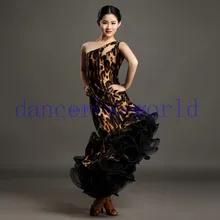Новые стили латинских танцевальных костюмов, сексуальные спандекс леопард, латино танцевальное платье для женщин, конкурс латиноамериканских танцев, платья