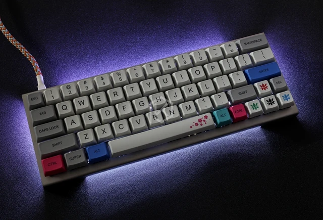 60% 커스텀 키보드용 스테인리스 스틸 케이스와 아크릴 패널인 XD60/XD64/GH60 스테인레스 스틸 벤트 케이스 정보
