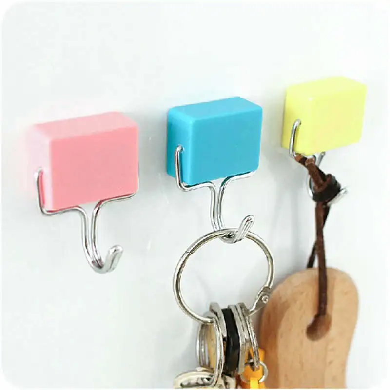

3.5*5.5*3Creative Tools Magnetic Hooks School Locker Hook Refrigerator Hanger Function Hook Cast Iron Vintage Wall Black 19mar19