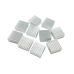 Dissipateur thermique en aluminium argenté, 10 pièces, 20x20x10mm, pour CPU,GPU, puces électroniques, dissipation thermique 