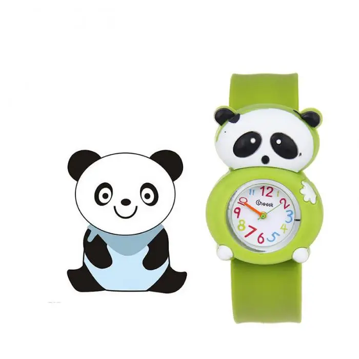 1 шт. детские часы в форме животных/растений детские наручные кварцевые часы с силиконовым ремешком милый мультяшный стиль модный подарок на день рождения LL@ 17
