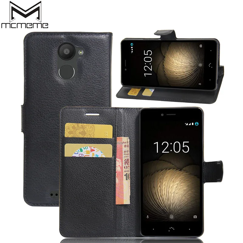 

BQ Aquaris U Plus Case Luxury Wallet PU Leather Protective Shell Back Cover Flip Case For BQ Aquaris U plus 5.0" Funda Bags