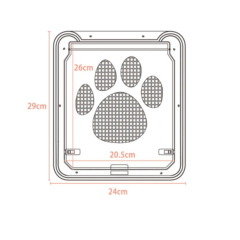 Собака котенка Экран двери собака след узор с замочком безопасный магнитный окна Экран двери, ворота для маленьких собак Cat ПЭТ питания