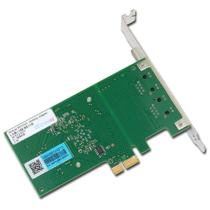 Winyao wyi350t pci-e x1 RJ45 сервер двойной Порты и разъёмы Gigabit Ethernet LAN 10/100/1000 Мбит/с сети Интерфейс карты для i350-t2 NIC