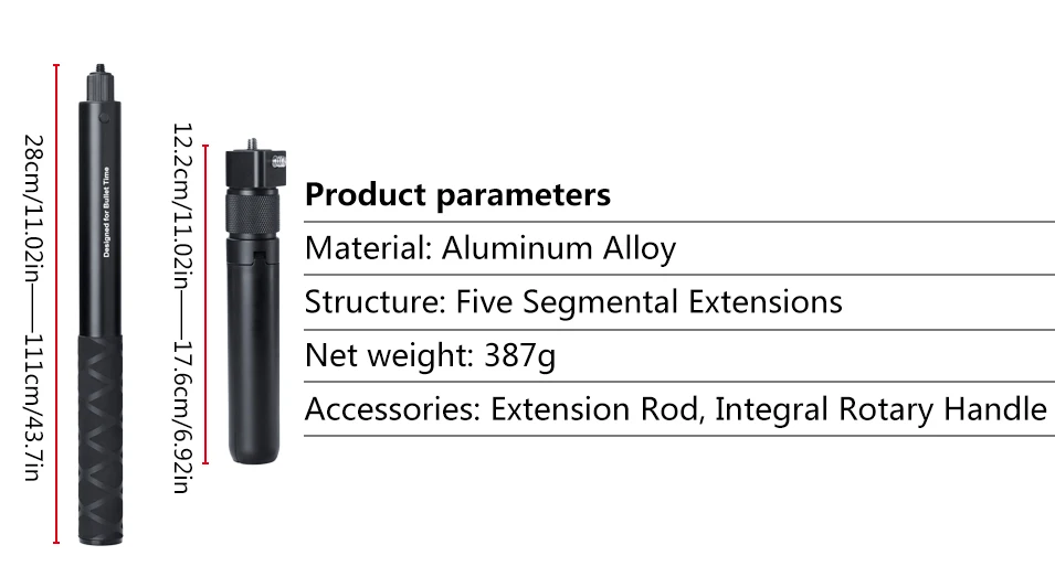ONE X Расширение телескопический стержень палка для селфи/Штатив Держатель Insta360 ONE X/ONE Bullet время луч интимные аксессуары