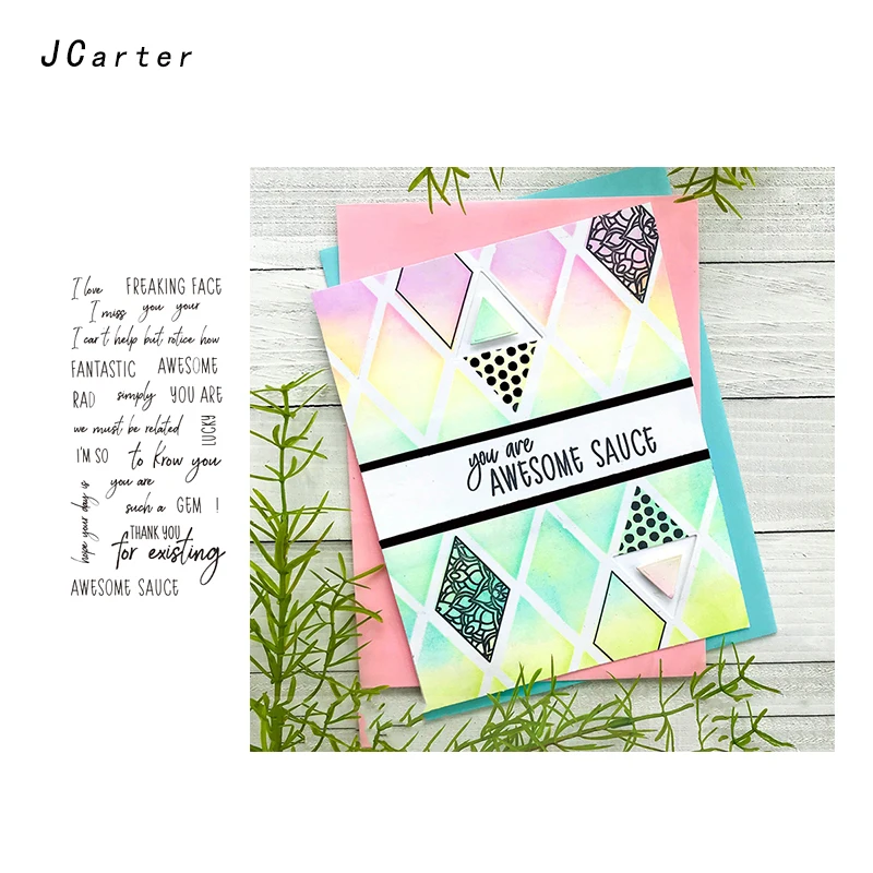 

C 10*20cm Rubber Stamps for Scrapbooking Letter Words Sheet Silicone Seals Craft Stencil Album Clear Stamps Paper Card Making
