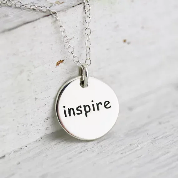Модное ожерелье с подвеской Inspire Disc ожерелья буквами ювелирные изделия из