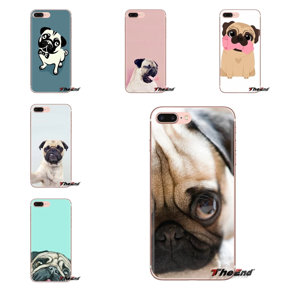 Soft Transparent Skin Cover For Samsung Galaxy S3 S4 S5 Mini S6 S7 Edge S8 S9 S10 Plus Note 3 4 5 8 9 Animal Dog Pug Life Hybrid |
