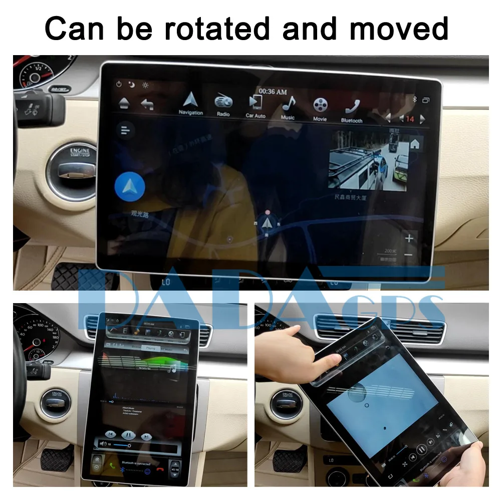 Flash Deal 2 Din 12.8" Tesla Android 8.1 4+32GB universal car radio No DVD player For Ford F-150 Explorer Mustang kuga fiesta GPS Navigatio 0
