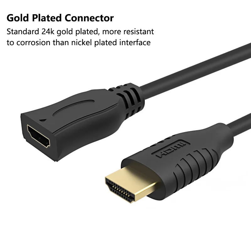 WMZ Удлинительный кабель, HDMI Мужской к женскому кабелю 1 м 5 м позолоченный разъем для HD ЖК-ТВ PS 3/4 PC ноутбука для компьютера и проектора