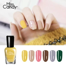 Мисс карамель 22 чистого цвета снимите лак для ногтей здоровье безвкусная полосатая Нетоксичная 15 мл Классическая серия красочный дизайн ногтей