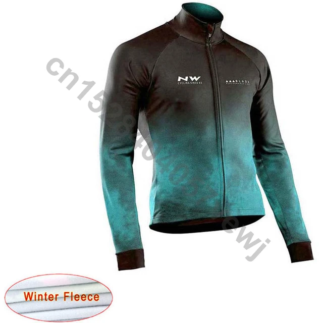 NW Зимняя Теплая Флисовая Мужская велосипедная футболка Джерси Команда Открытый горный велосипедный триатлон Maillot Ropa Ciclismo C28 - Цвет: 5