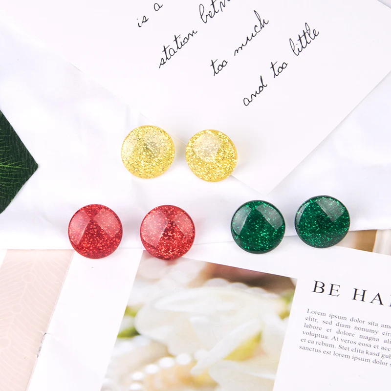 GuanLong Trendy Round Red Acrylic Earring for Women Fashion Jewelry Big Geometric Circle Resin Party Earrings 2019 New Brincos (1)