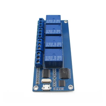 

Micro USB Relay Module 5V 4 Channel Relay Module Relay Control Panel with Indicator 4 Way Relay Output USB Interface
